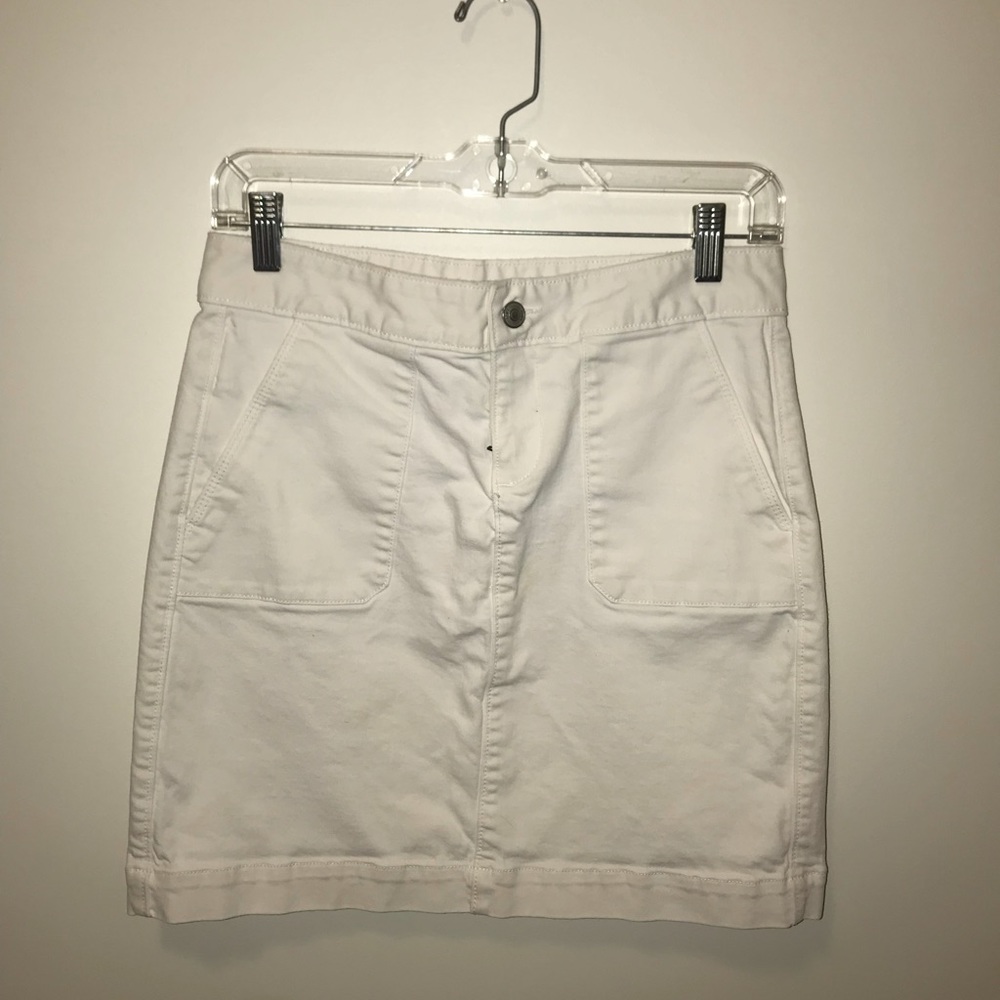 White LOFT Denim Skirt